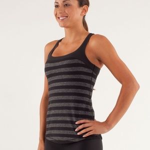 Lululemon Run: First Base Tank Micro Macro Black Heathered Black Size 6